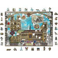 WOODEN CITY Drevené puzzle Katedrála Notre-Dame 2v1, 1010 dielikov EKO