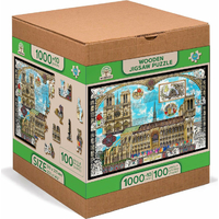 WOODEN CITY Drevené puzzle Katedrála Notre-Dame 2v1, 1010 dielikov EKO