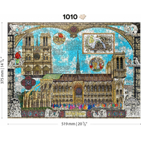 WOODEN CITY Drevené puzzle Katedrála Notre-Dame 2v1, 1010 dielikov EKO