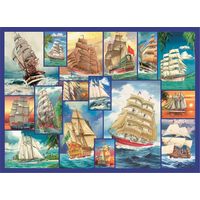 WOODEN CITY Drevené puzzle Plachetnica 2v1, 505 dielikov EKO