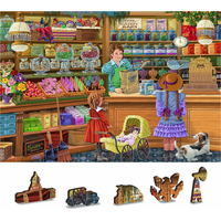 WOODEN CITY Drevené puzzle Sladké dobrodružstvo 2v1, 1000 dielikov EKO