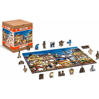 WOODEN CITY Drevené puzzle Raňajky v Paríži 2v1, 150 dielikov EKO