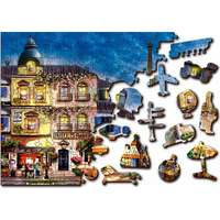 WOODEN CITY Drevené puzzle Raňajky v Paríži 2v1, 150 dielikov EKO