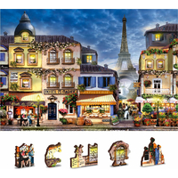 WOODEN CITY Drevené puzzle Raňajky v Paríži 2v1, 150 dielikov EKO