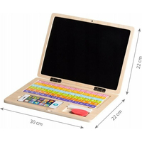 ECOTOYS Drevený notebook s magnetickým monitorom