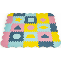 ECOTOYS Penové puzzle Tvary pastelové SX s okrajmi