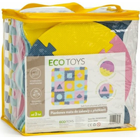 ECOTOYS Penové puzzle Tvary pastelové SX s okrajmi