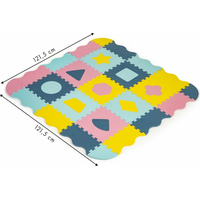 ECOTOYS Penové puzzle Tvary pastelové SX s okrajmi