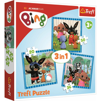 TREFL Puzzle Bing: Zábava s priateľmi 3v1 (20,36,50 dielikov)