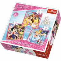 TREFL Puzzle Disney princeznej: Kúzelný svet 3v1 (20,36,50 dielikov)