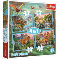 TREFL Puzzle Jedineční dinosaury 4v1 (12,15,20,24 dielikov)