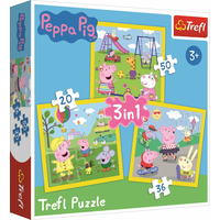 TREFL Puzzle Prasiatko Peppa 3v1 (20,36,50 dielikov)