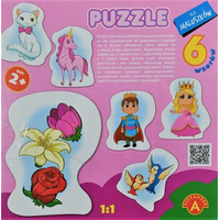 ALEXANDER Baby puzzle Princezná 6v1 (2-7 dielikov)