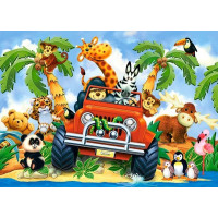 CASTORLAND Puzzle Dobráci na safari MAXI 40 dielikov