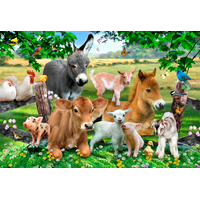 WOODEN CITY Drevené puzzle Škôlka na farme 2v1, 300 dielikov EKO