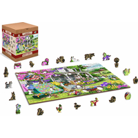 WOODEN CITY Drevené puzzle Vidiecka záhrada 2v1, 505 dielikov EKO