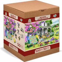 WOODEN CITY Drevené puzzle Vidiecka záhrada 2v1, 505 dielikov EKO