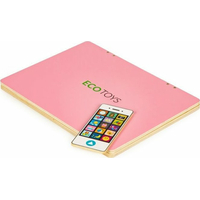 ECOTOYS Drevený notebook s magnetickým monitorom - ružový
