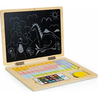 ECOTOYS Drevený notebook s magnetickým monitorom - ružový