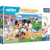 TREFL Obojstranné puzzle Mickey Mouse: Na púti SUPER MAXI 24 dielikov