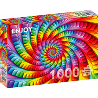 ENJOY Puzzle Dúhová psychedelická špirála 1000 dielikov
