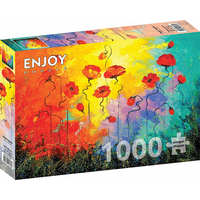 ENJOY Puzzle Kúzelné vlčie maky 1000 dielikov