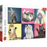 TREFL Puzzle Rozverné mačiatka 500 dielikov