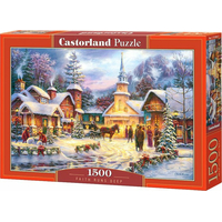 CASTORLAND Puzzle Zasnežená vianočná dedinka 1500 dielikov