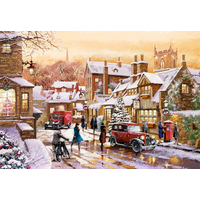 CASTORLAND Puzzle Zasnežené mestečko 1000 dielikov