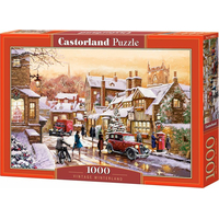 CASTORLAND Puzzle Zasnežené mestečko 1000 dielikov