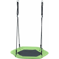 ECOTOYS Šesťhranná hojdačka Čapí hniezdo Zelená (priemer 92 cm)