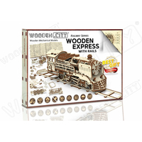 WOODEN CITY 3D puzzle Express s koľajnicami 400 dielov
