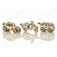 WOODEN CITY 3D puzzle mini sada Widgets: Historické vozidlá 35 dielikov