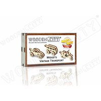 WOODEN CITY 3D puzzle mini sada Widgets: Historické vozidlá 35 dielikov