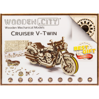 WOODEN CITY 3D puzzle Motocykel Cruiser V-Twin 168 dielov