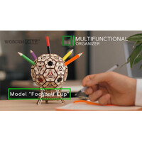 WOODEN CITY 3D puzzle Multifunkčný organizér - Futbalová lopta 175 dielov