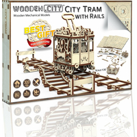 WOODEN CITY 3D puzzle Električka s koľajami 273 dielov