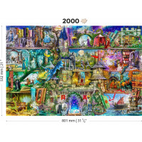 WOODEN CITY Drevené puzzle Bola raz jedna rozprávka 2v1, 2000 dielikov EKO