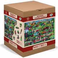 WOODEN CITY Drevené puzzle Veteráni 2v1, 505 dielikov EKO