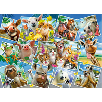 WOODEN CITY Drevené puzzle Zvieracie pohľadnice 2v1, 505 dielikov EKO
