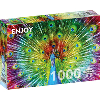 ENJOY Puzzle Farebný páv 1000 dielikov