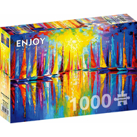 ENJOY Puzzle Dúhové plachetnice 1000 dielikov