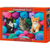 CASTORLAND Puzzle Mačiatka v obchode s priadzou 1000 dielikov