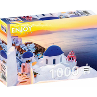 ENJOY Puzzle Východ slnka nad Santorini, Grécko 1000 dielikov