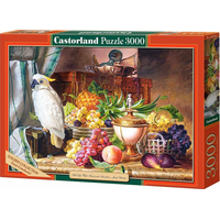 CASTORLAND Puzzle Zátišie s ovocím a papagájom 3000 dielikov