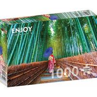 ENJOY Puzzle Ázijská žena v bambusovom lese 1000 dielikov