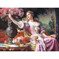 CASTORLAND Puzzle Žena vo fialových šatách 3000 dielikov