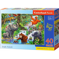 CASTORLAND Puzzle Zvieratká v džungli MAXI 40 dielikov