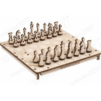 WOODEN CITY 3D puzzle hra Šach a dáma 2v1