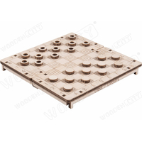 WOODEN CITY 3D puzzle hra Šach a dáma 2v1